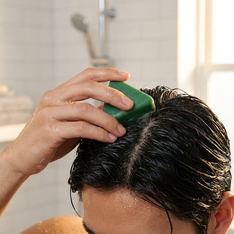 Glide the bar on your scalp