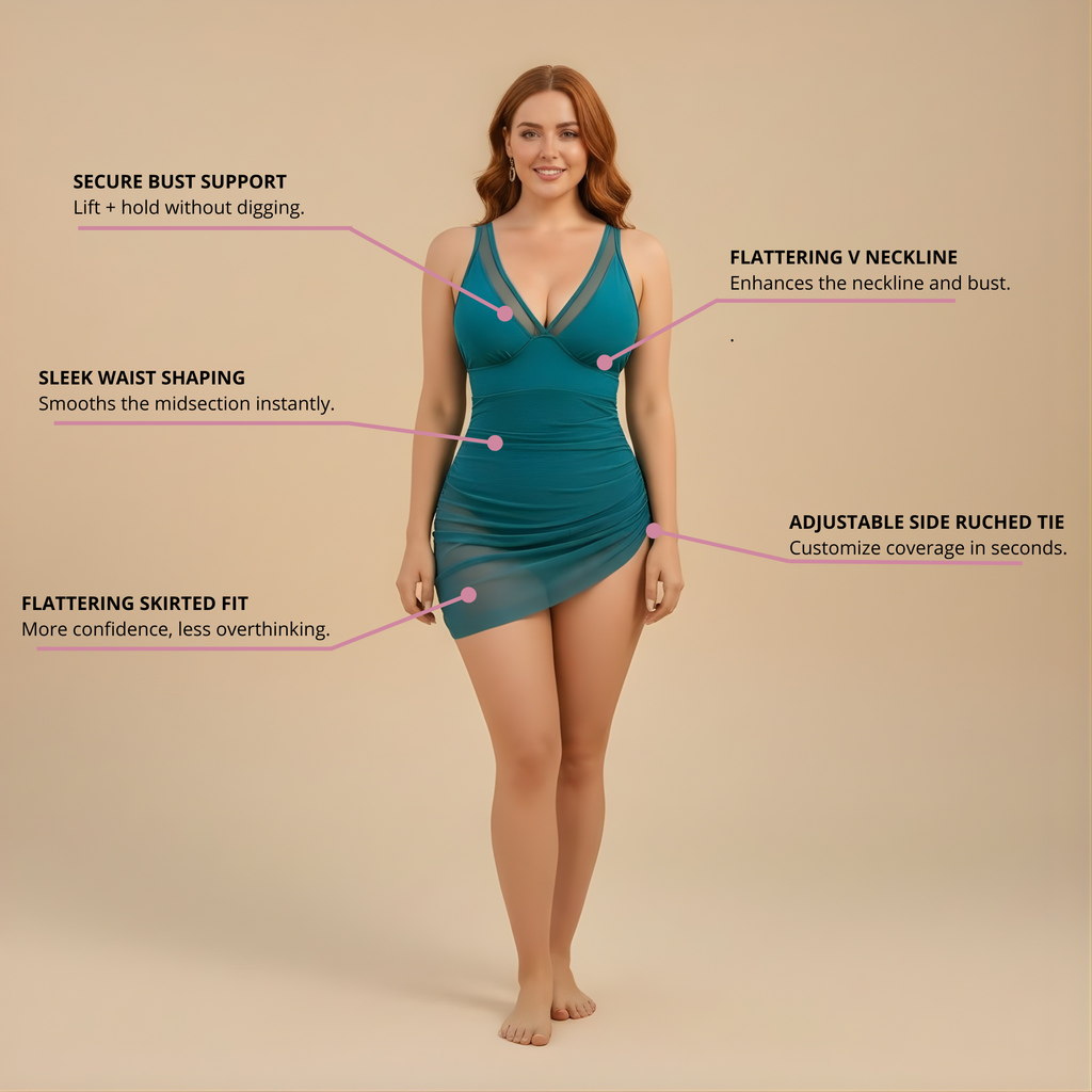 Avaïa Ruched Sculpt Swim dress