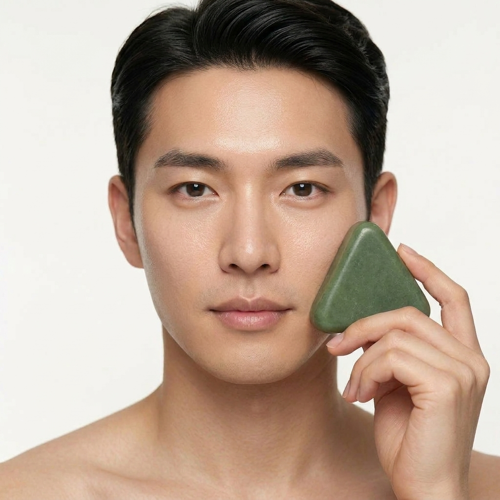Man holding scalp bar