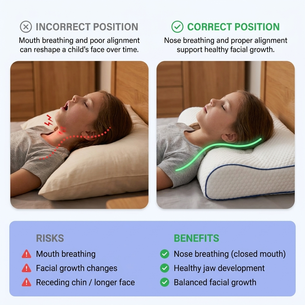 Incorrect position versus correct position